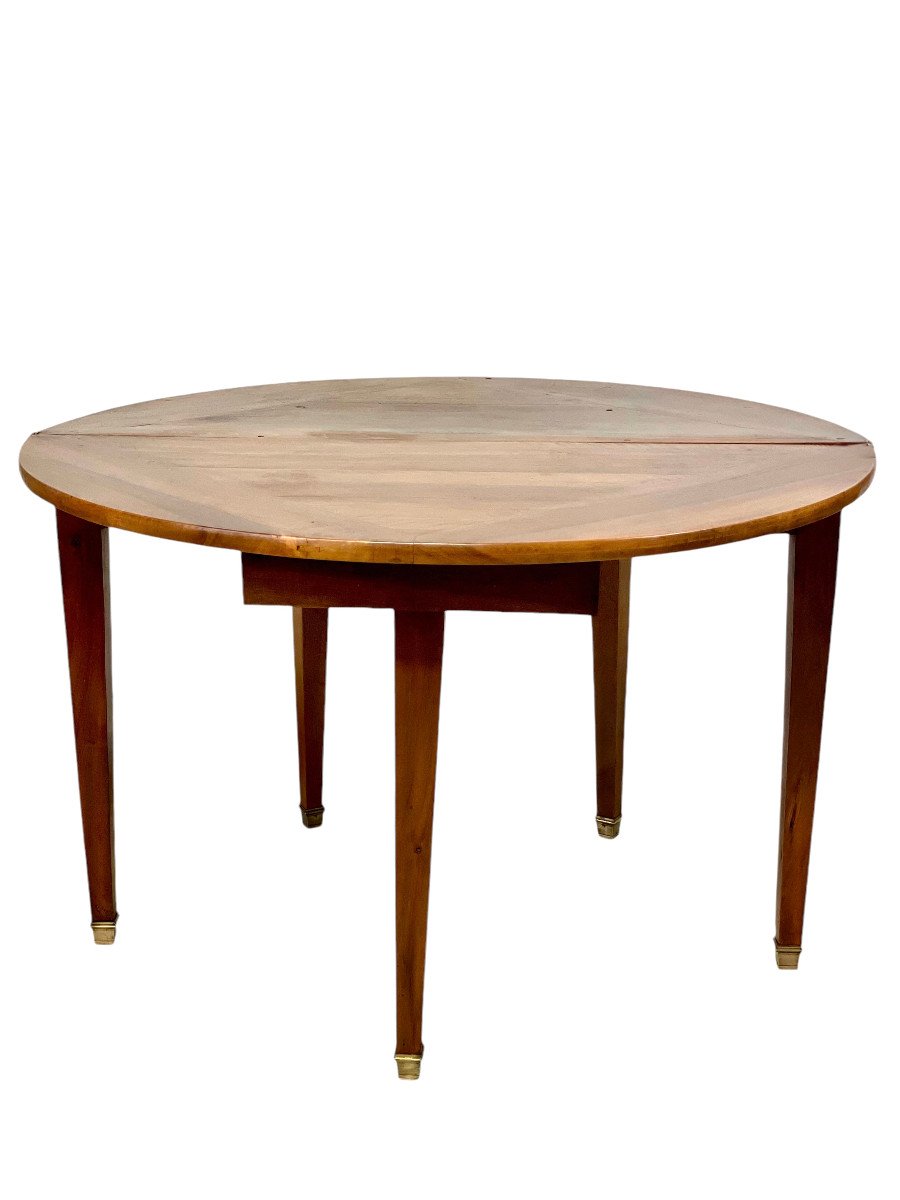 Table à Manger ou Console Pliante en Noyer Du Début Du XIXe Siècle-photo-3