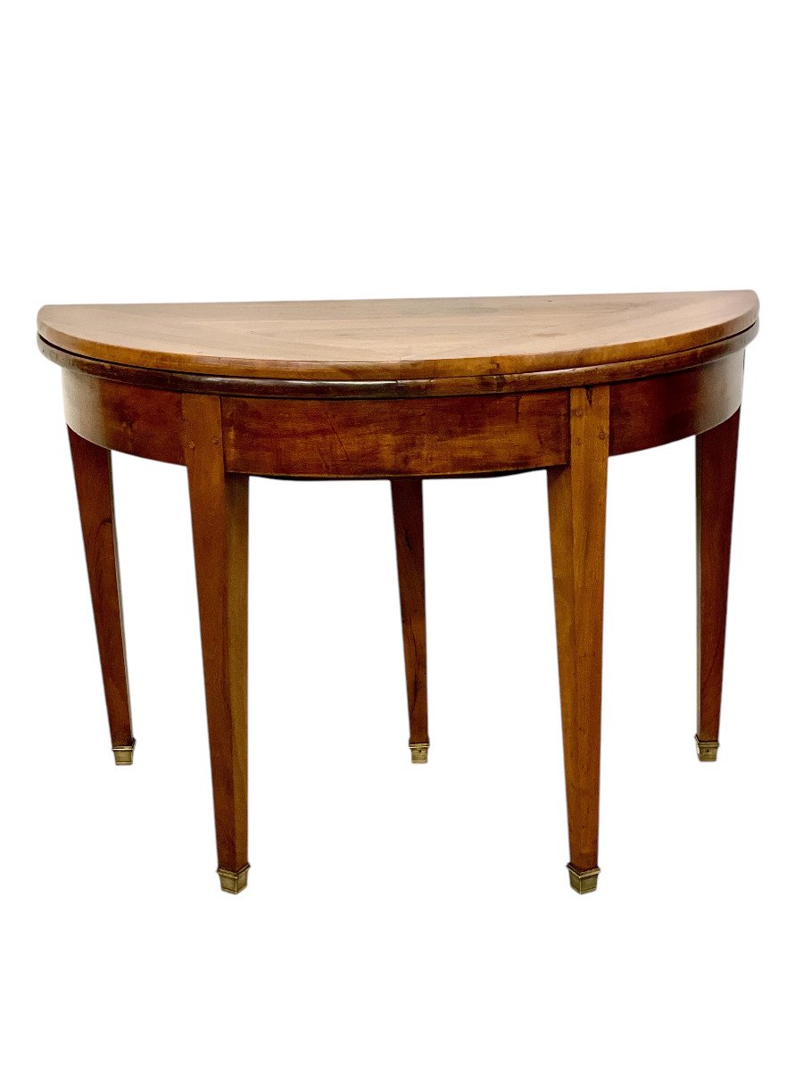 Table à Manger ou Console Pliante en Noyer Du Début Du XIXe Siècle