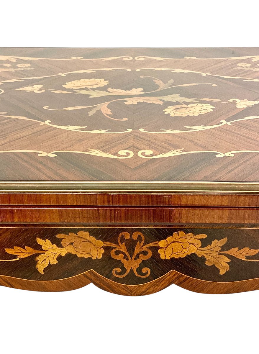 19th Century Game Table With Marquetry-photo-2