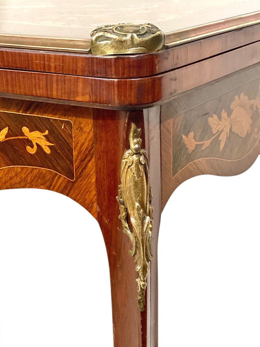 19th Century Game Table With Marquetry-photo-3