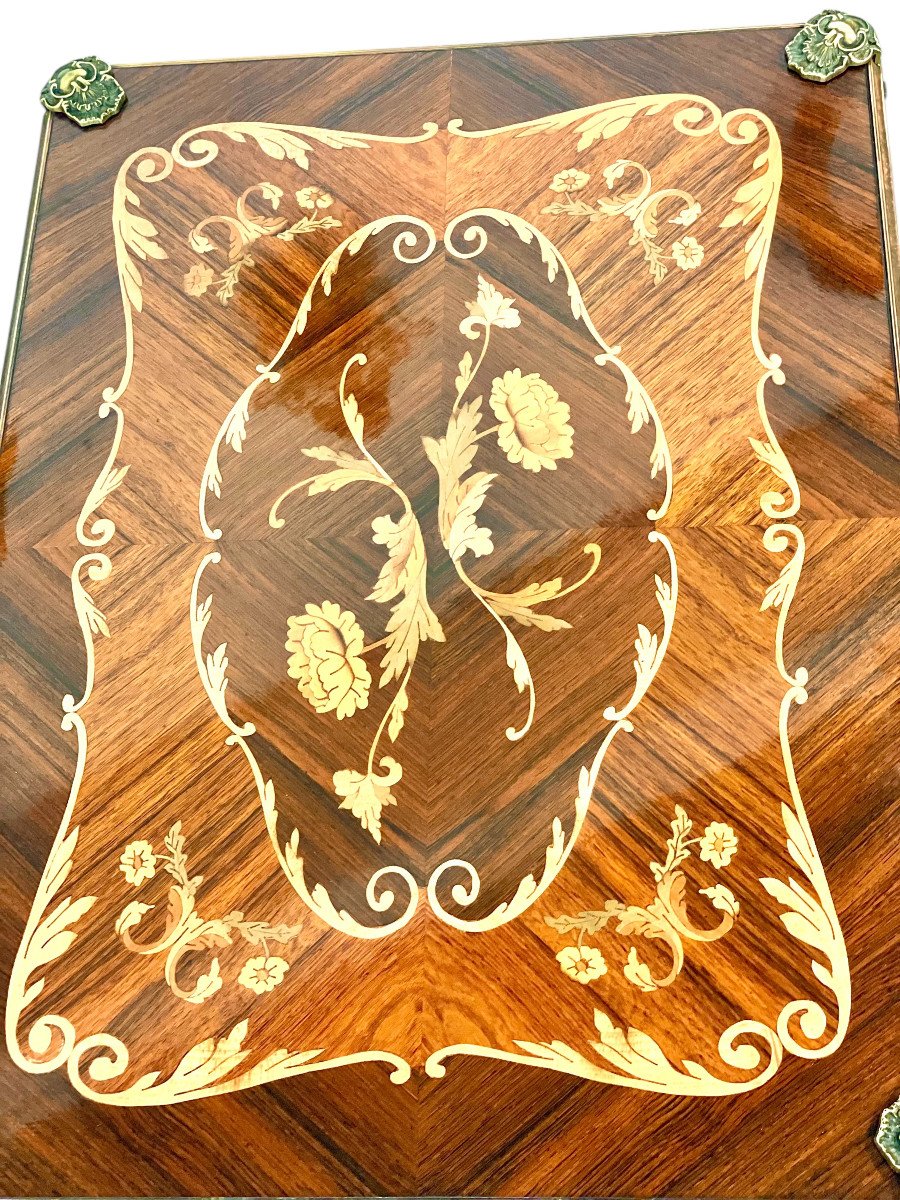 19th Century Game Table With Marquetry-photo-8