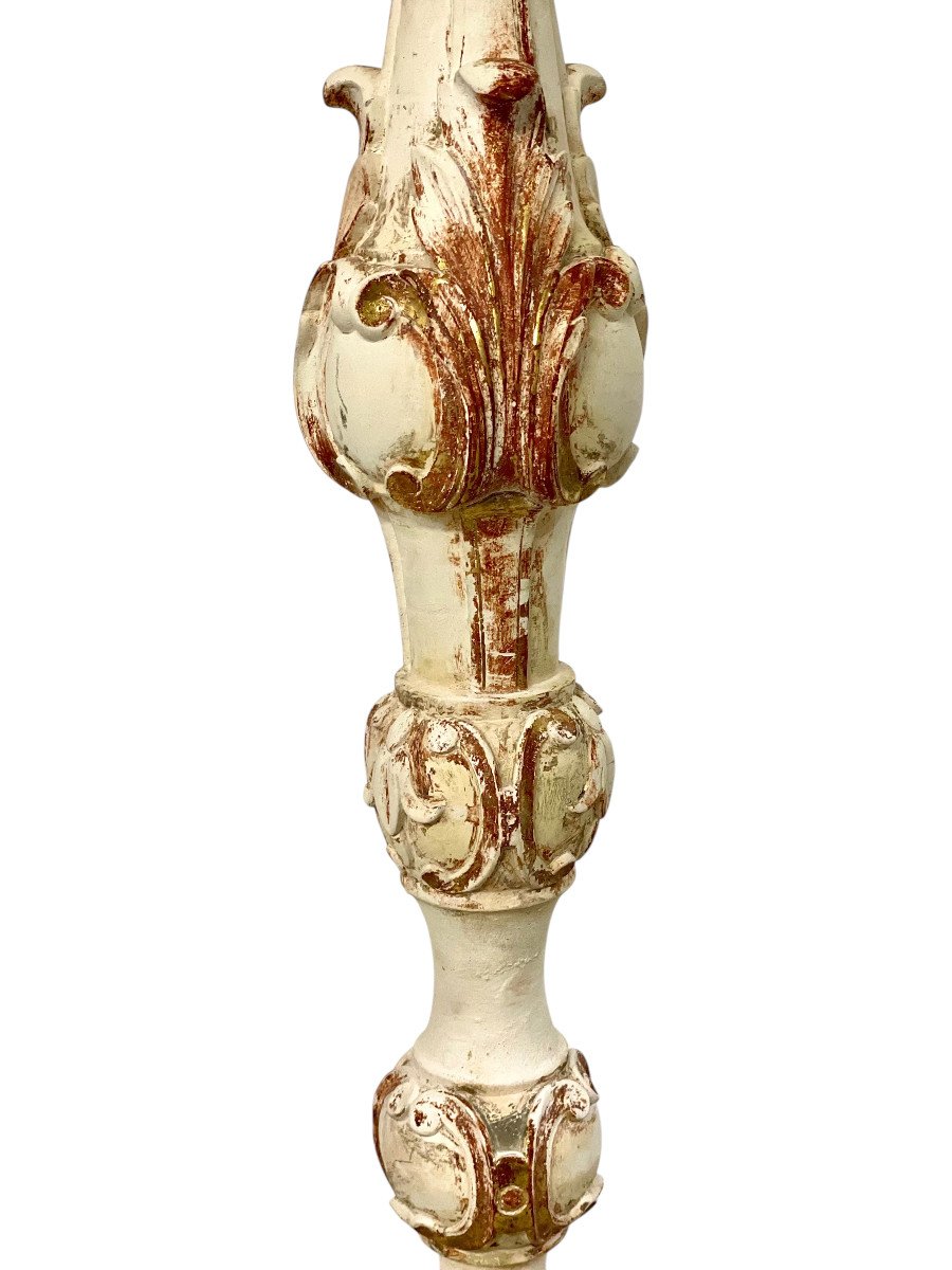 Large Torchère In Carved And Gilded Wood, Late 19th Century-photo-1