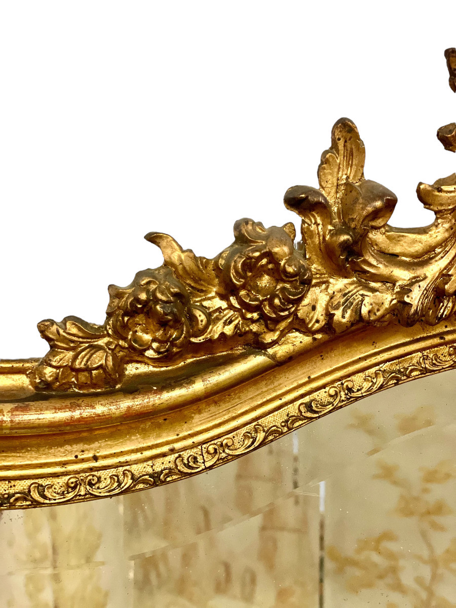 Louis XV Style Giltwood Mirror, 19th Century-photo-4