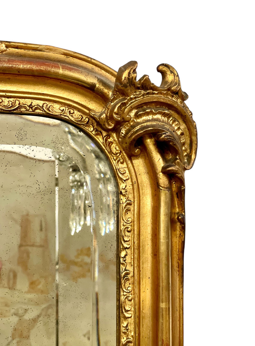 Louis XV Style Giltwood Mirror, 19th Century-photo-3