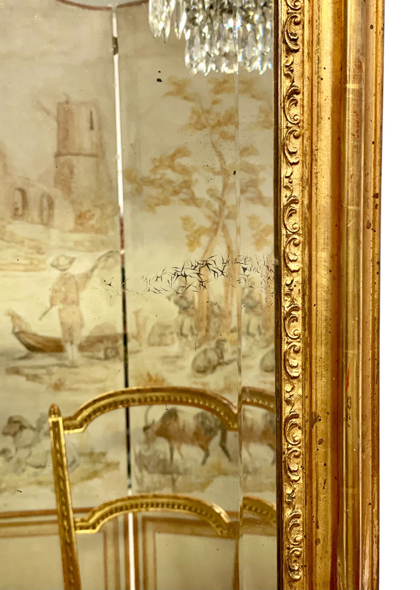 Louis XV Style Giltwood Mirror, 19th Century-photo-4