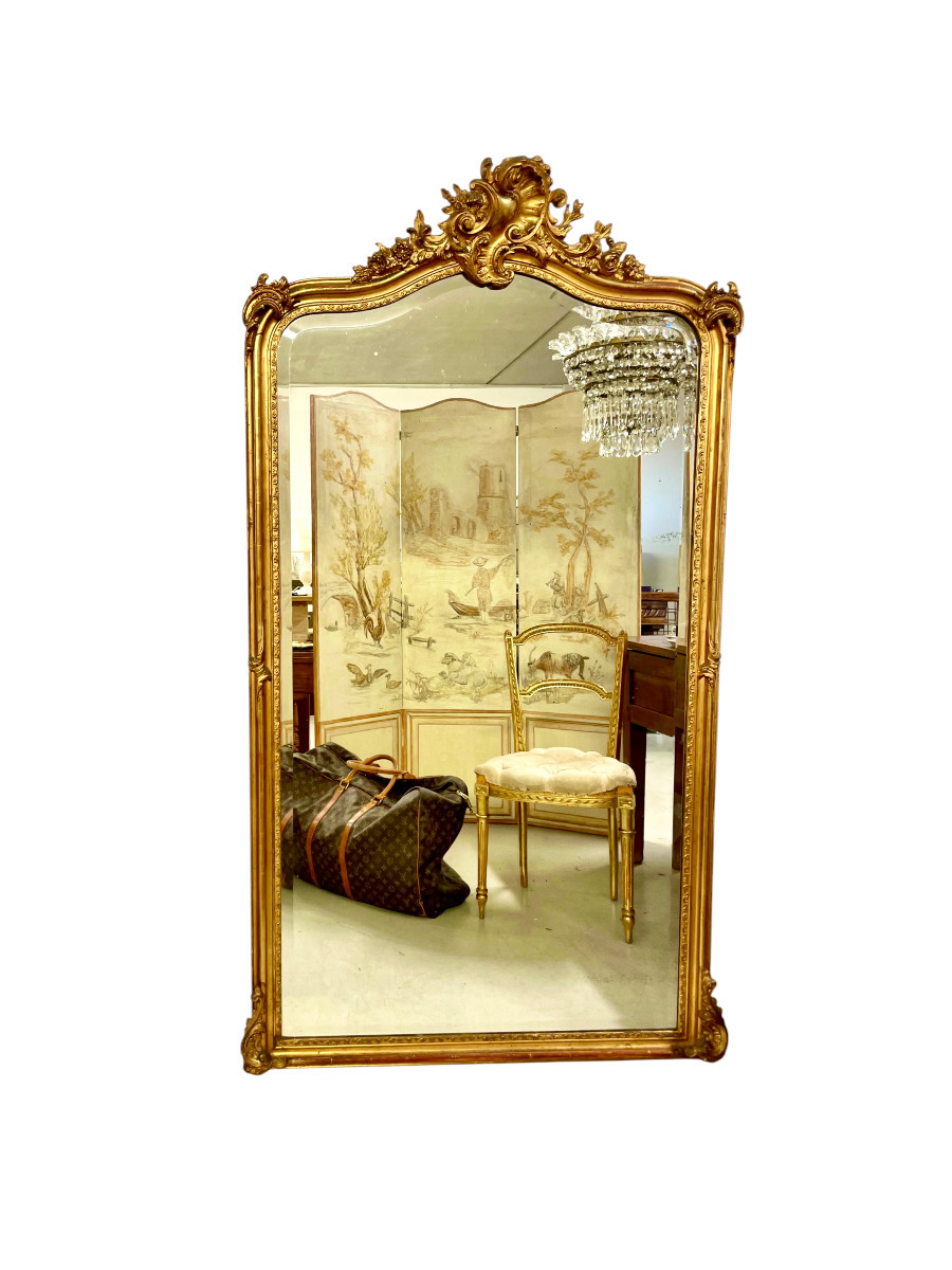 Louis XV Style Giltwood Mirror, 19th Century