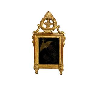 18th Century French Louis XVI Petite Gilded Mirror