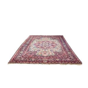 Exceptional And Wide Antique Persian Kirman Rug