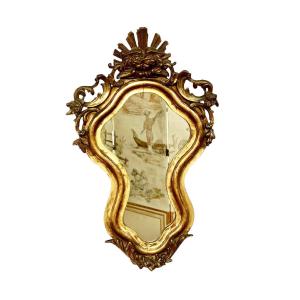 19th Century Rococo Giltwood Wall Mirror