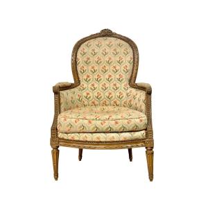 18th Century Louis XVI French Oak Bergere Chair