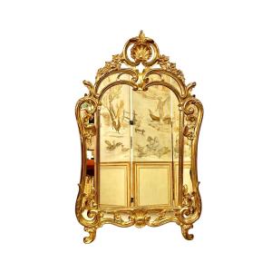 Miroir Doré de Style Néo-Rococo