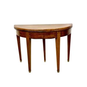 Table à Manger ou Console Pliante en Noyer Du Début Du XIXe Siècle