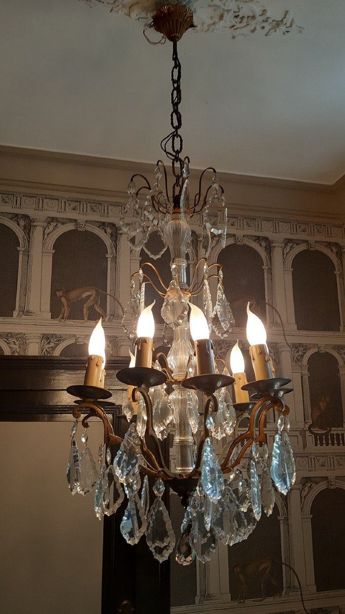 Bronze Chandelier And Tassels With 9 Lights-photo-2