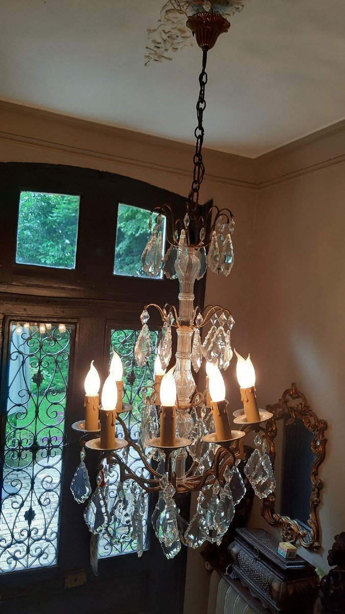 Bronze Chandelier And Tassels With 9 Lights-photo-2