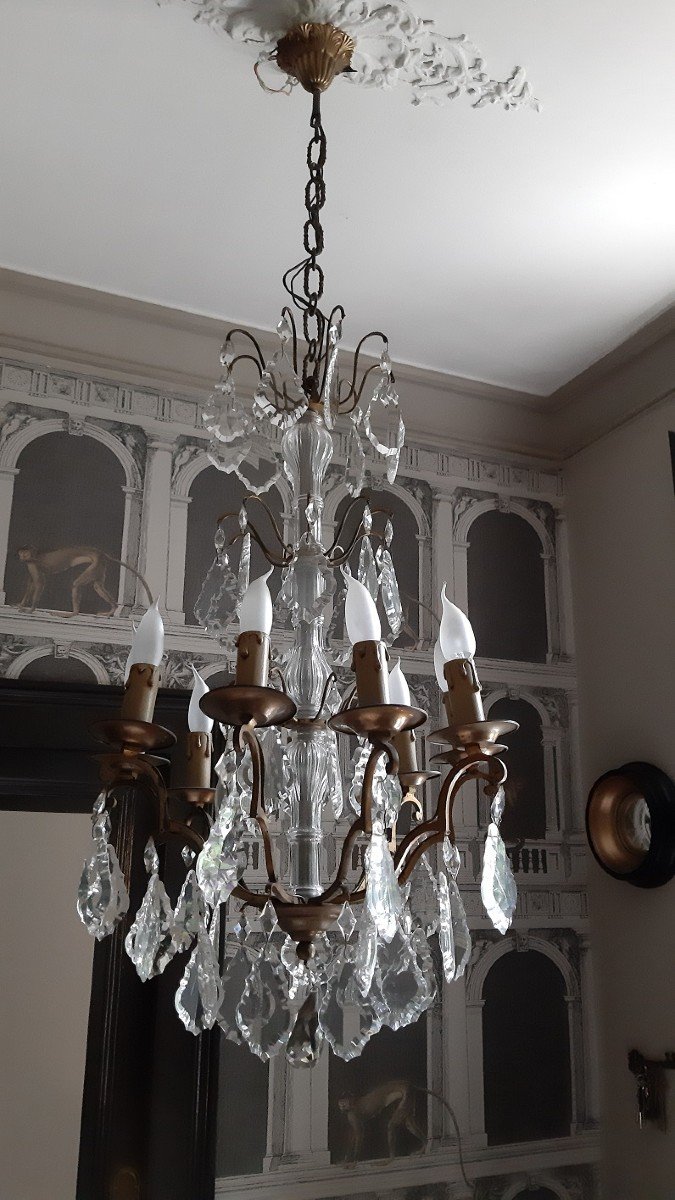 Bronze Chandelier And Tassels With 9 Lights