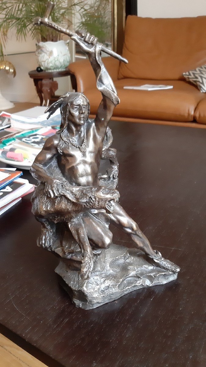 Bronze Representing An Indian-photo-5