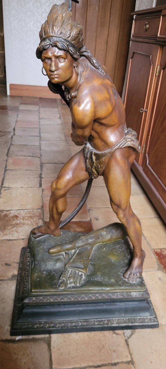 Bronze Of Niconor Plaza "the Last Of The Mohicans"