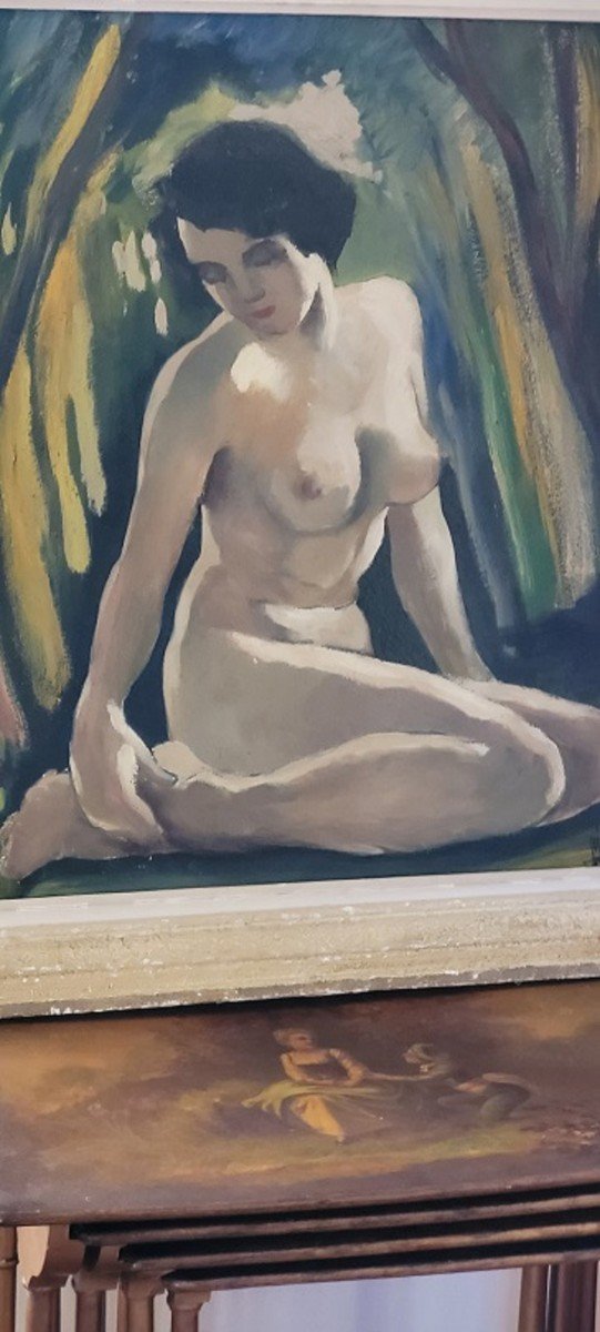 Pierre Petit "naked Woman" Oil On Panel-photo-3