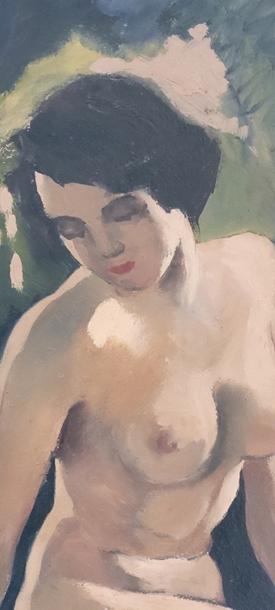 Pierre Petit "naked Woman" Oil On Panel-photo-4