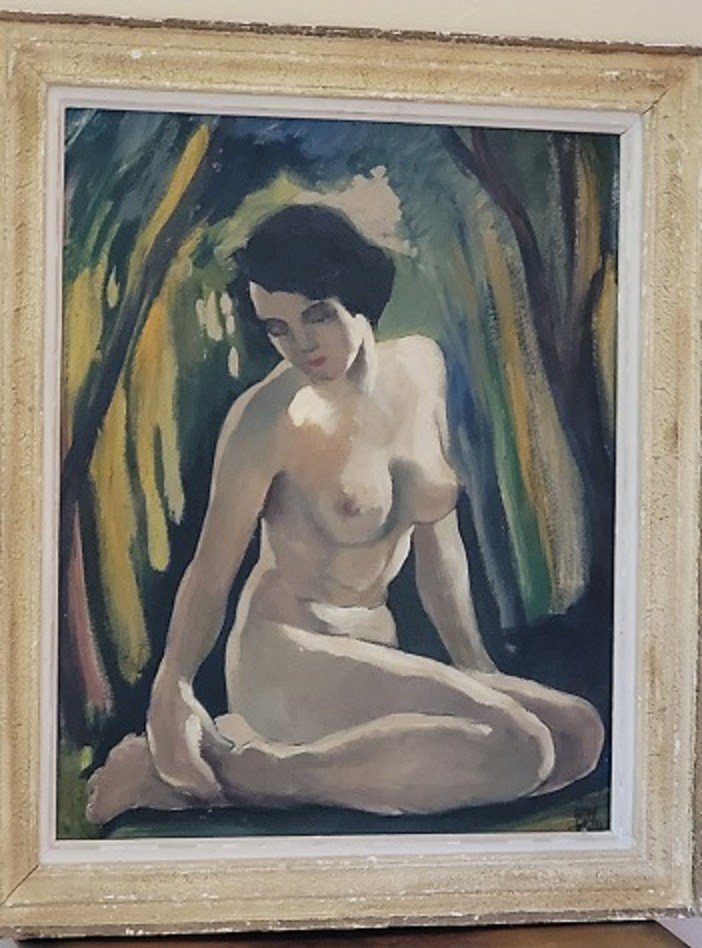 Pierre Petit "naked Woman" Oil On Panel