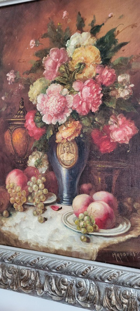 Hsi "still Life" By Madarasz (20th Century) -photo-2