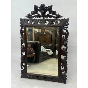 Large Carved Wooden Mirror