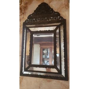 Late 19th Century Brass Framed Pare Closes Mirror