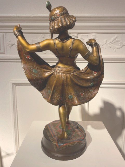 Original, Grand Bronze De Vienne érotique, "windy Day", Par Franz Bergman, Ca 1900-photo-4