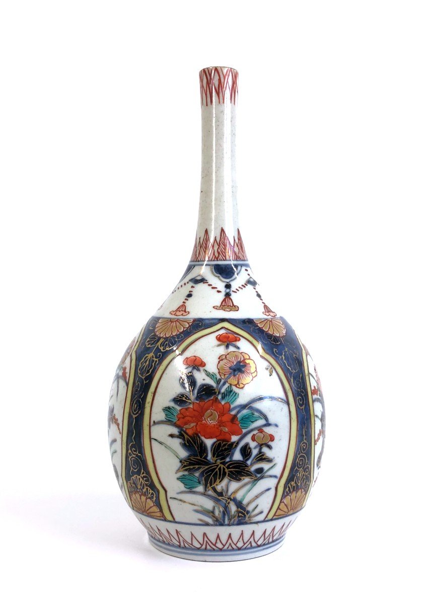 Vase Bouteille Porcelaine Du Japon Arita Imari 18 Eme