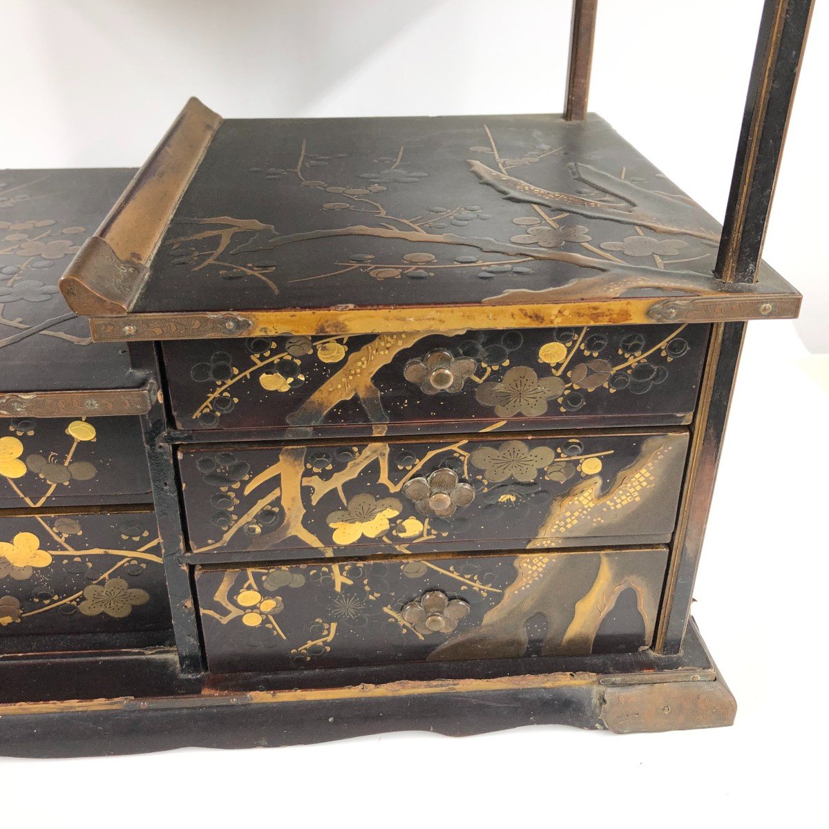 Cabinet De Table Bois Et Laque Shodana Japon Edo-photo-6