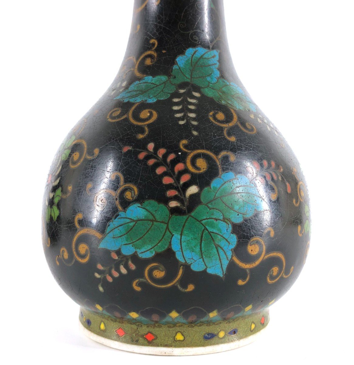 Vases Totai Shippo Cloisonné Sur Porcelaine Japon Takeuchi Chubei-photo-4