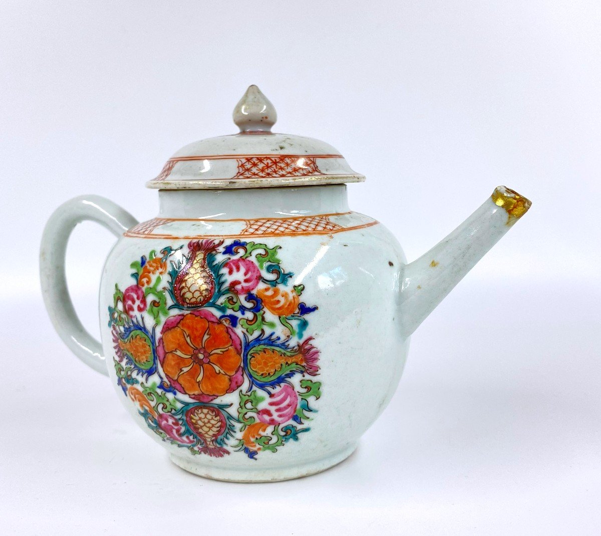 18th C Chinese Export Porcelain Teapot-photo-3