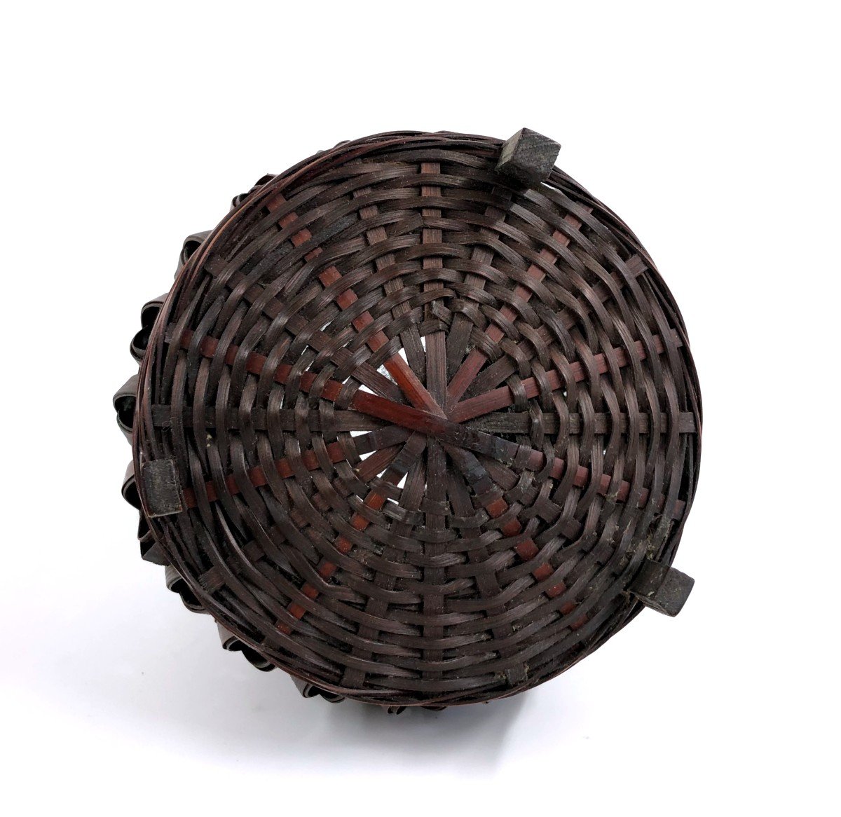 Japanese Woven Bamboo Basket Ikebana Hanakago-photo-1