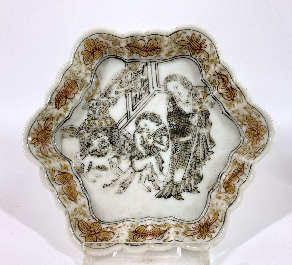 Porcelaine Chine Grisaille Compagnie Des Indes 18 Eme-photo-1