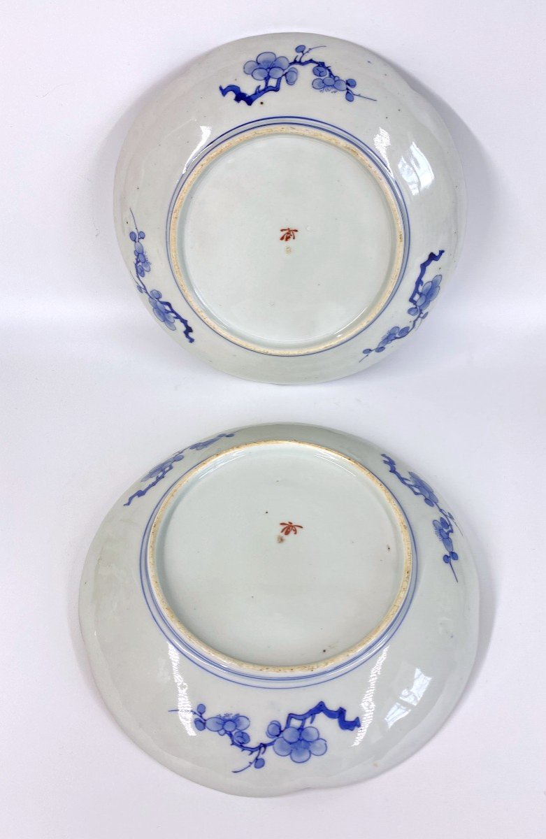 Pair Of Fukagawa Koransha Plates Dishes Early 20th Meiji-photo-1