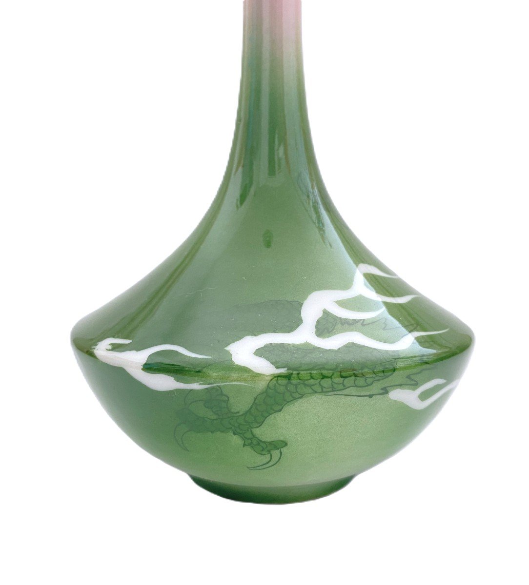 Nishiura Enji - Vase Soliflore Porcelaine Japon  Dragon-photo-4