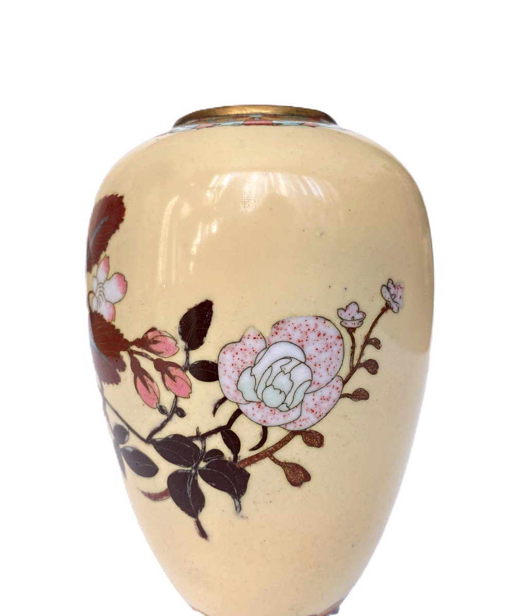 Petit Vase Cloisonné Japon Début 20 Eme-photo-2