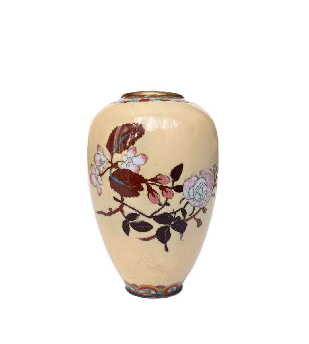 Petit Vase Cloisonné Japon Début 20 Eme