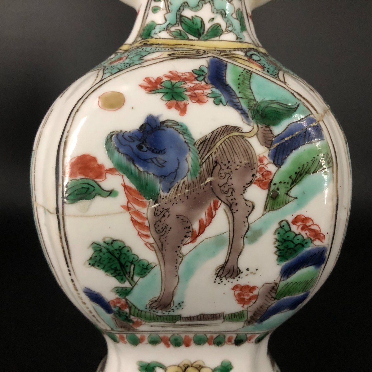 Paire De Vases Porcelaine De Chine Famille Verte XVIII Eme-photo-6