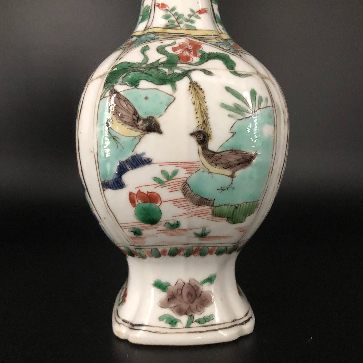 Paire De Vases Porcelaine De Chine Famille Verte XVIII Eme-photo-7