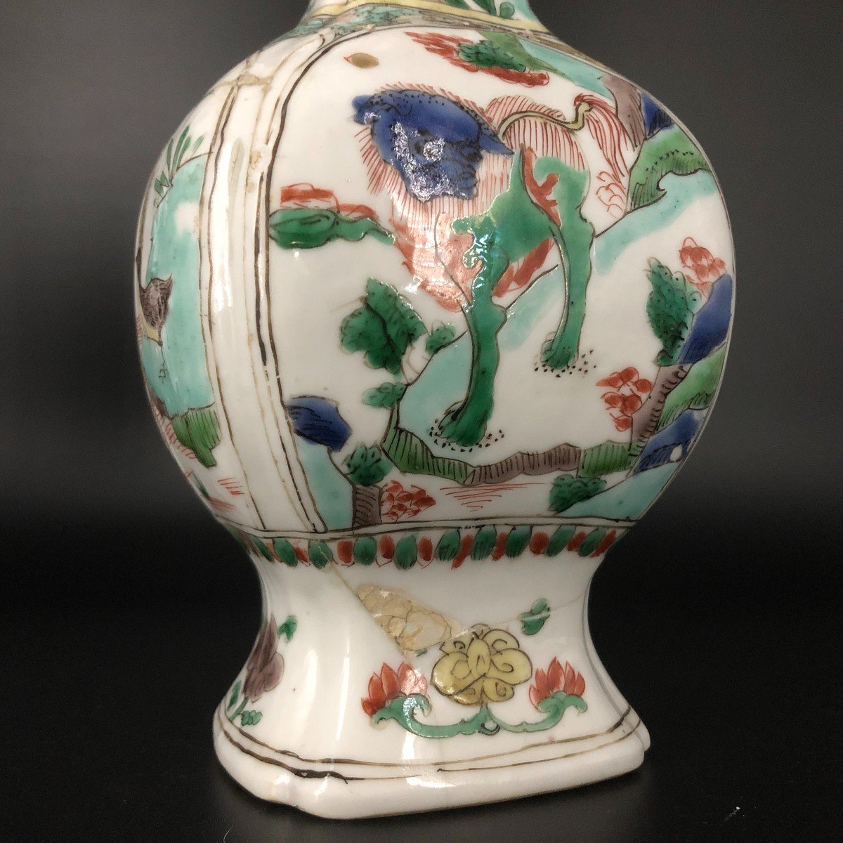 Paire De Vases Porcelaine De Chine Famille Verte XVIII Eme-photo-8