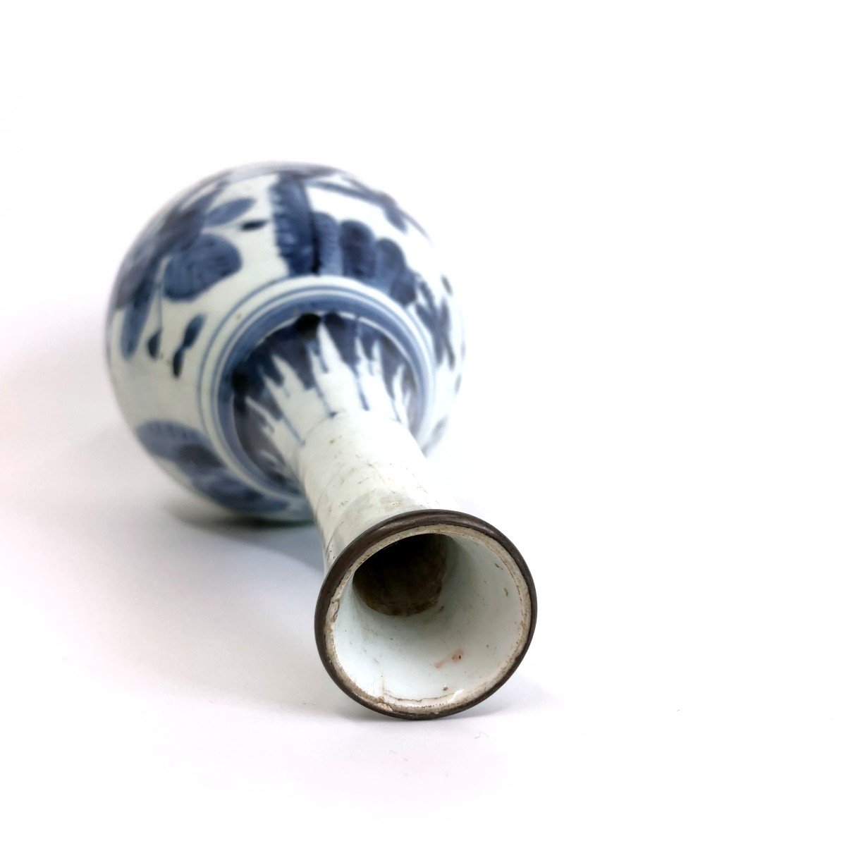 Vase Bouteille Porcelaine Japon Edo Arita Shoki Imari 17 Eme-photo-3