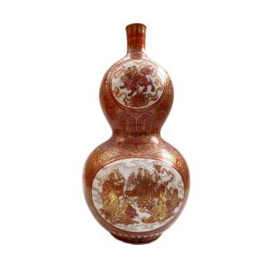 Grand Vase Double Gourde Sake Japon Kutani