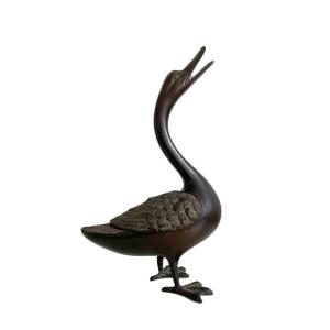 Brule Parfum Canard En Bronze Japon Période Meiji