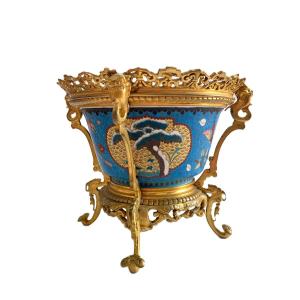 Coupe Cloisonné Sur Porcelaine Japon Kanzan Denshichi