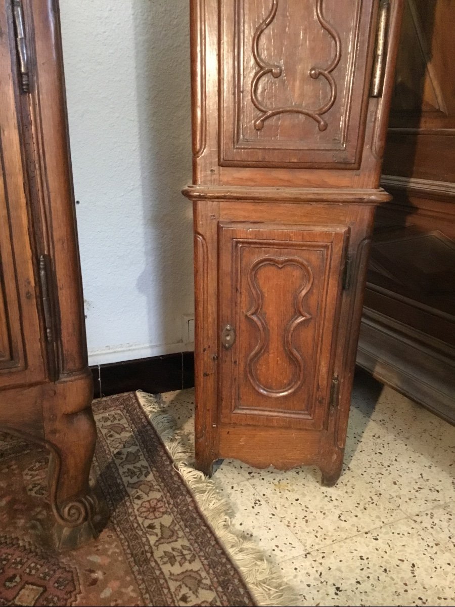 Horloge De Parquet Louis XV En Chêne  D époque  18eme.-photo-4