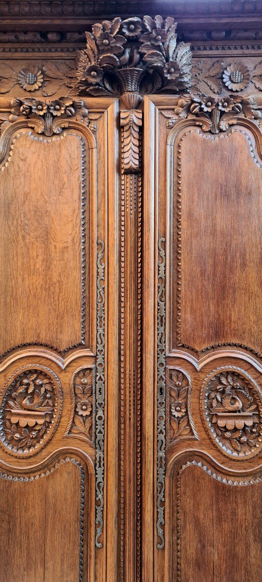 Armoire De Mariage Normande En Chêne époque XVIIIé-photo-1