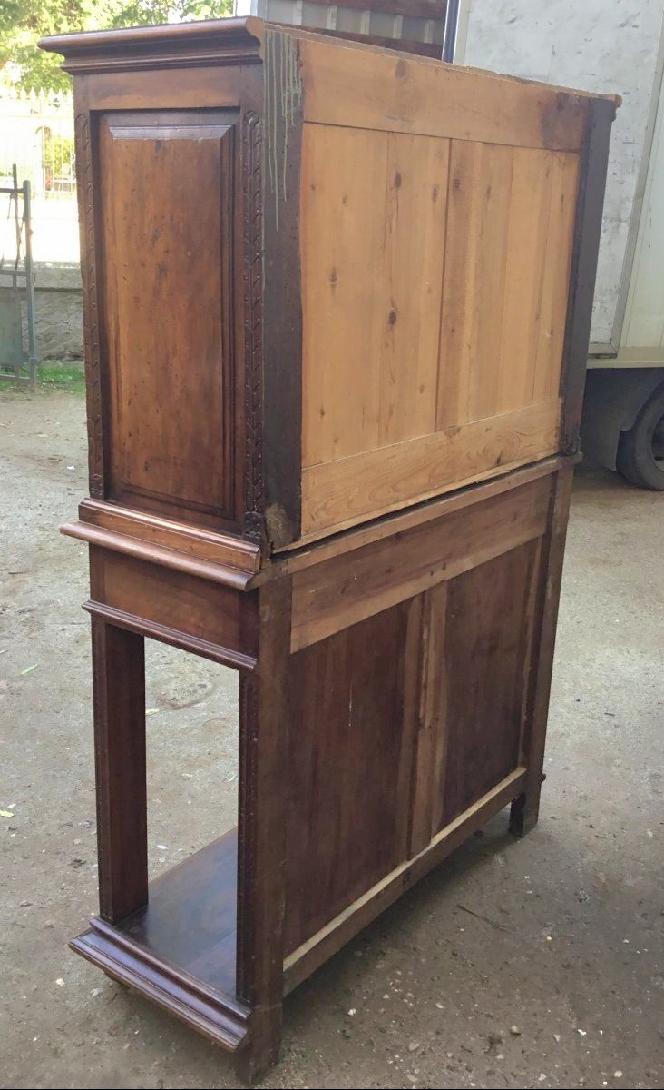 Haute Epoque Style Credenza In Walnut And XIXth Century-photo-6