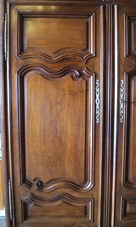 Lorraine Louis XV Wardrobe In Oak Eighteenth Time-photo-4