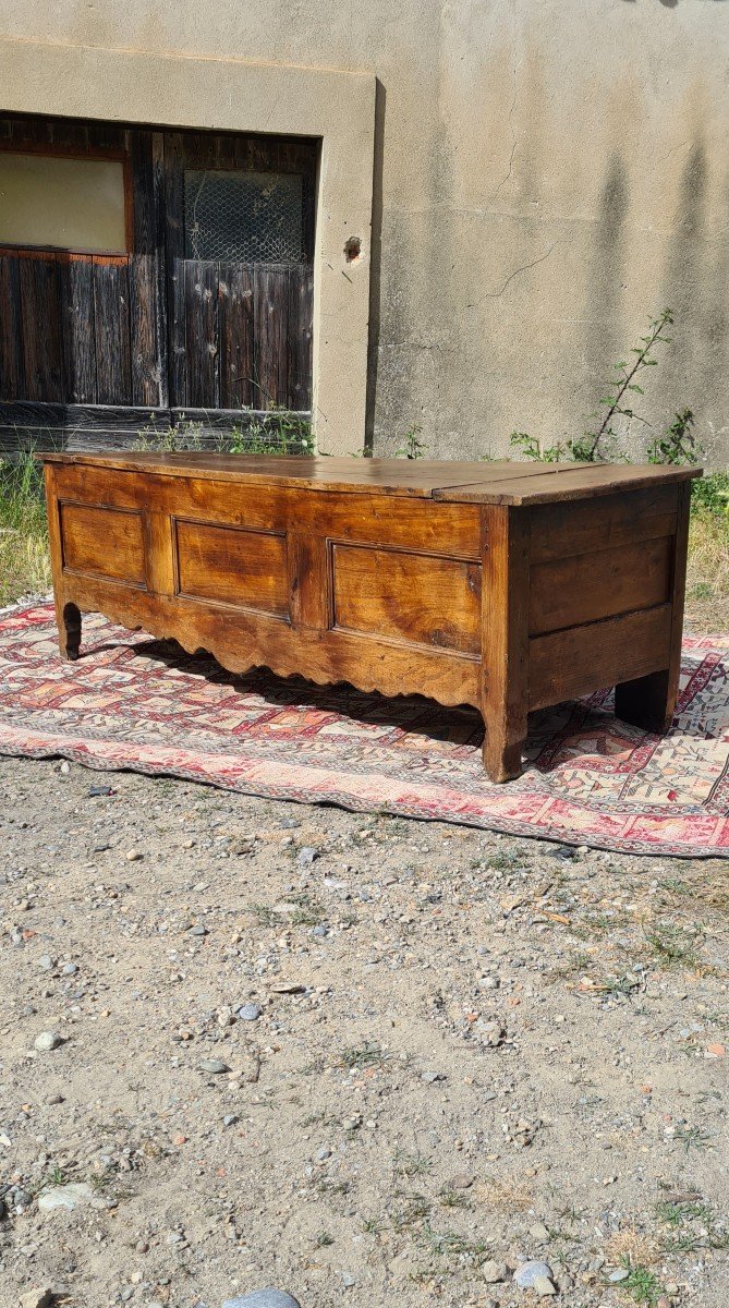 Chest End Of Bed Louis XV In Oak, Eighteenth Time-photo-4